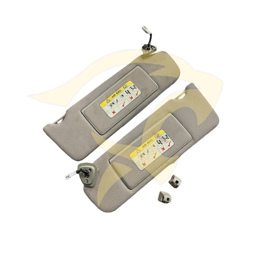 Oatmeal Illuminated Sunvisor Pair & Stowage Clips - HNC1091ABAGD / HNC1090ABAGD / HMD1084AAAGD