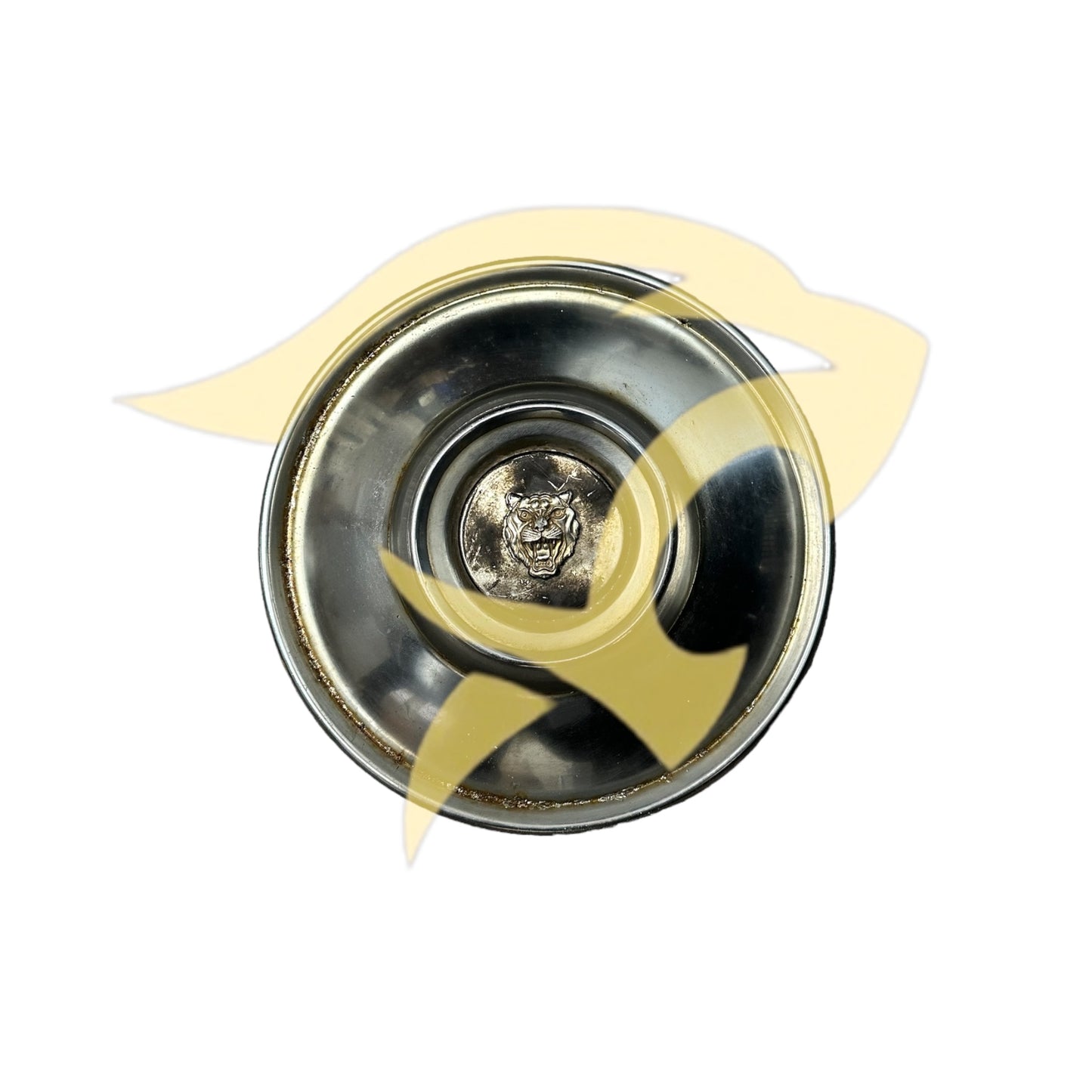 Single Small Chrome Hub Cap with Silver Jaguar Badge - C30283