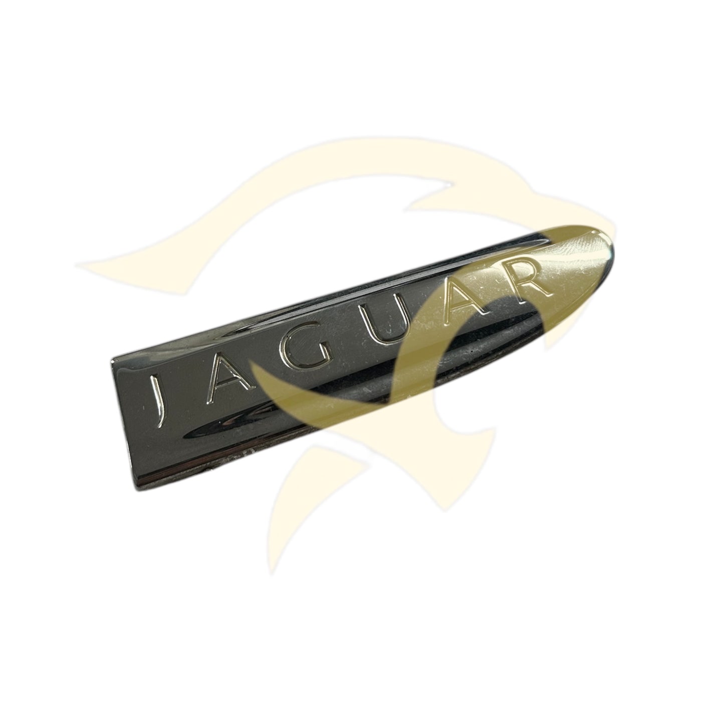 Chrome 'Jaguar' Front R/H Wing Guard Badge - C2S51356