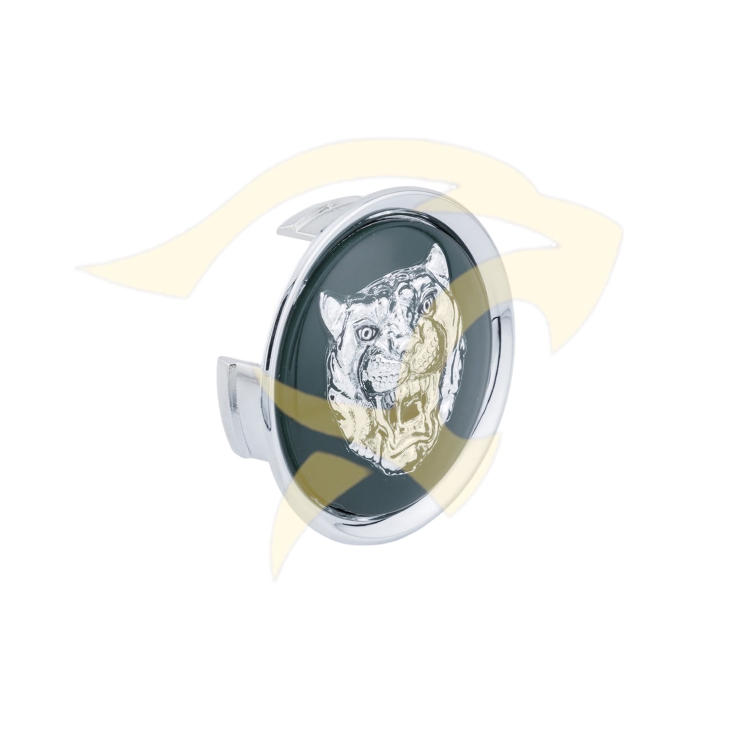 Green & Silver Road Wheel Badge - MNA6249AB