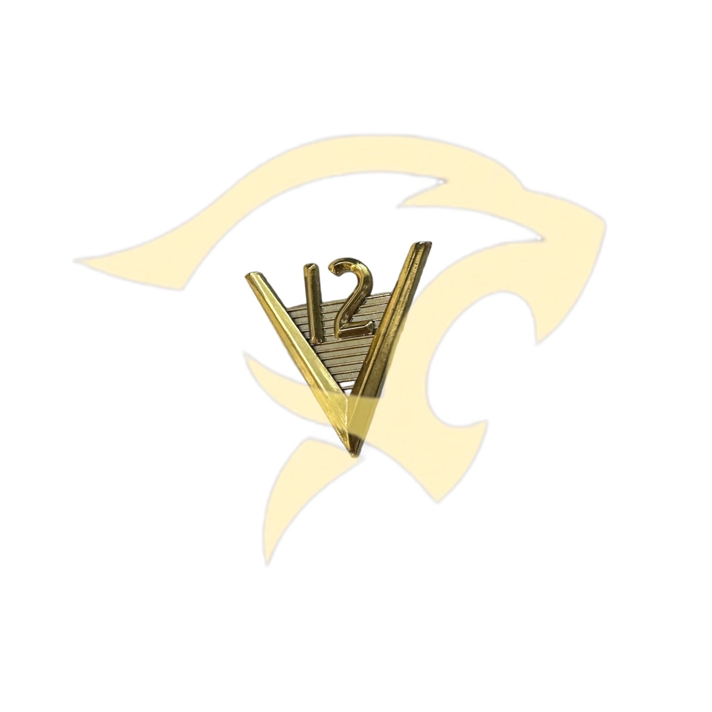 'V12' Gold Interior Console Badge - BD38514
