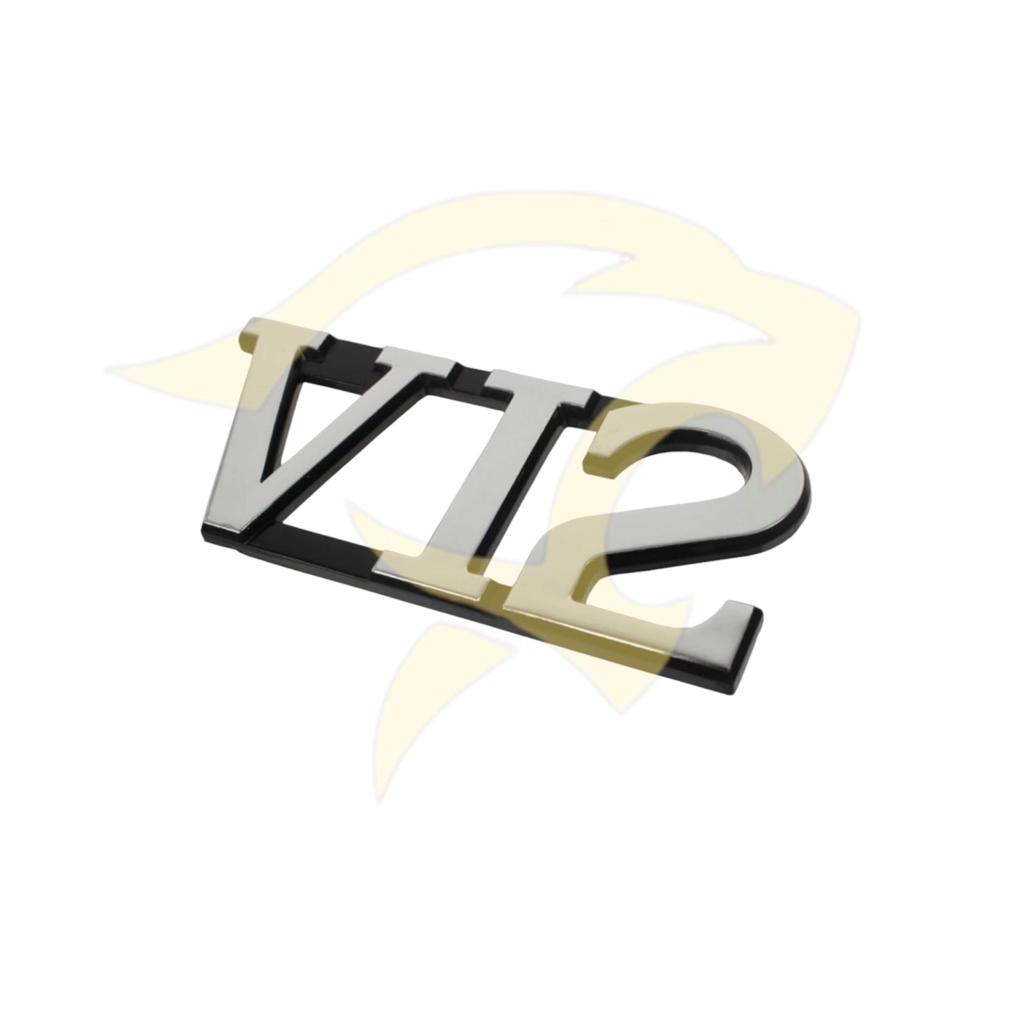 'V12' Chrome Boot Badge - Special Order - BEC4717