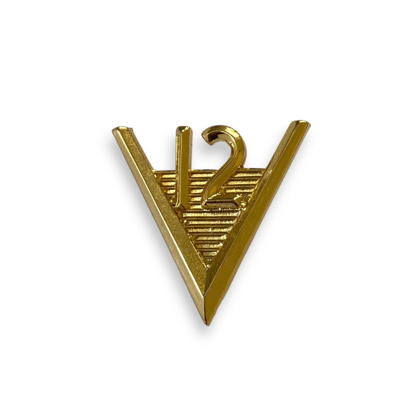 Gold Jaguar V12 lapel pin