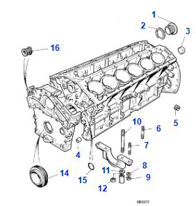 Special Washer for Main Bearing Cap Bolts on the Cylinder Head - C28082