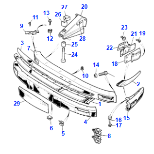 Front Bumper Centre Insert - BDC4076
