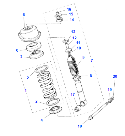 Rear Shock Top Bush Replacement Kit - MMD3565AA / CAC949465 / CAC949350