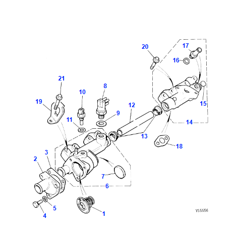 L/H V12 Thermostat Cover Gasket - EBC8331 / EAC7047