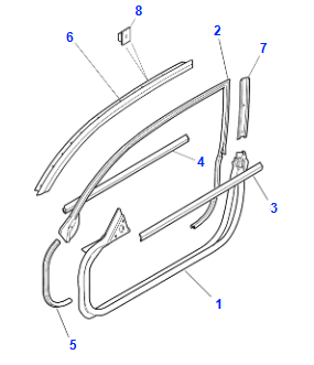 Inner Door Waist Seal - GJA1716AA