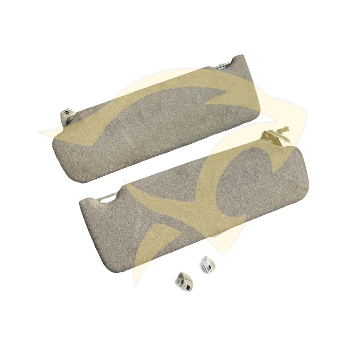Oatmeal Illuminated Sunvisor Pair & Stowage Clips - HNC1091ABAGD / HNC1090ABAGD / HMD1084AAAGD
