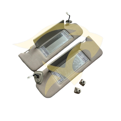 Oatmeal Illuminated Sunvisor Pair & Stowage Clips - HNC1091ABAGD / HNC1090ABAGD / HMD1084AAAGD