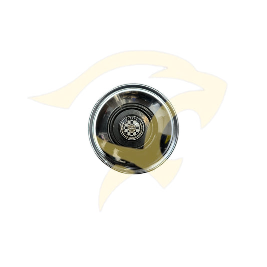 Single Small Chrome Hub Cap with E-Type Badge - C30283 / C31213