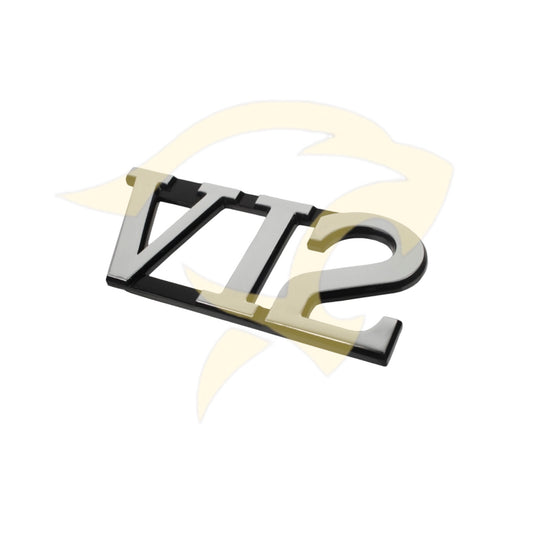 'V12' Chrome Boot Badge - Special Order - BEC4717