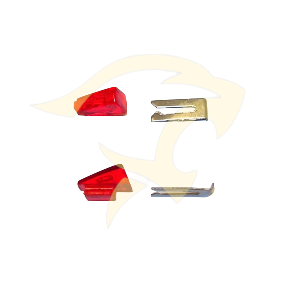 Pair Side Lamp Tell Tale Lens & Clip Kit - Red - C4691KIT