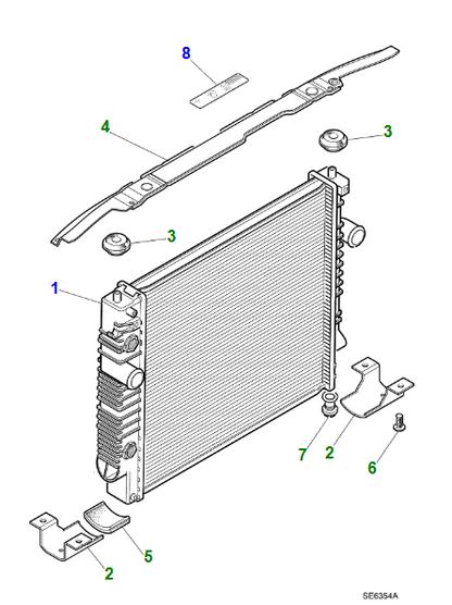 Top Radiator Mounting Plate Plastic - MNC4181AE
